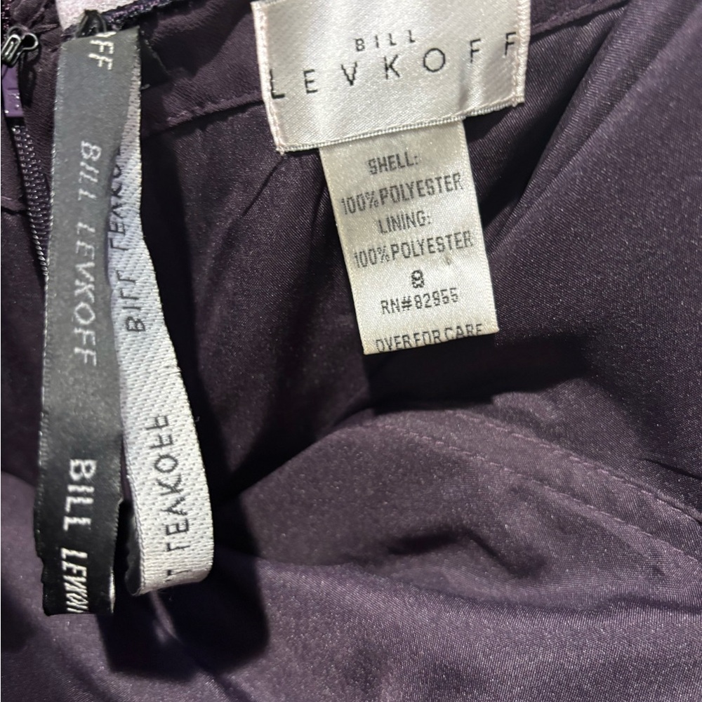 Bill Levkoff Purple Strapless Sweetheart Gown - Picture 4 of 4